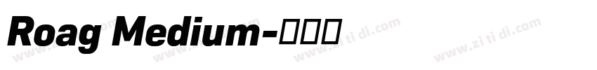 Roag Medium字体转换